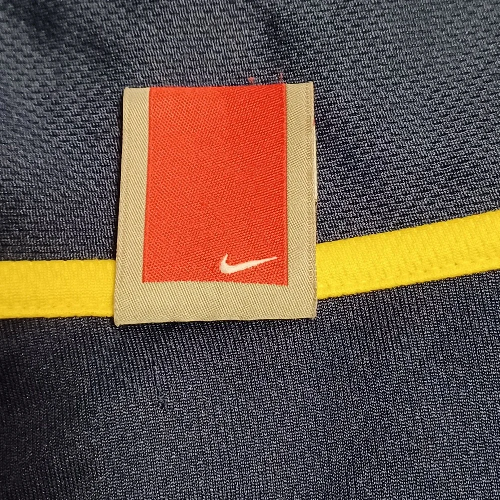 Nike Polo Shirt Mens XXL Navy Michigan Wolverines FIT DRY Short‎ Sleeve Athletic